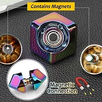 Trend Hub Orbit Cube Spinning Metal Fusion Fidget Toy (Color Ships Assorted)