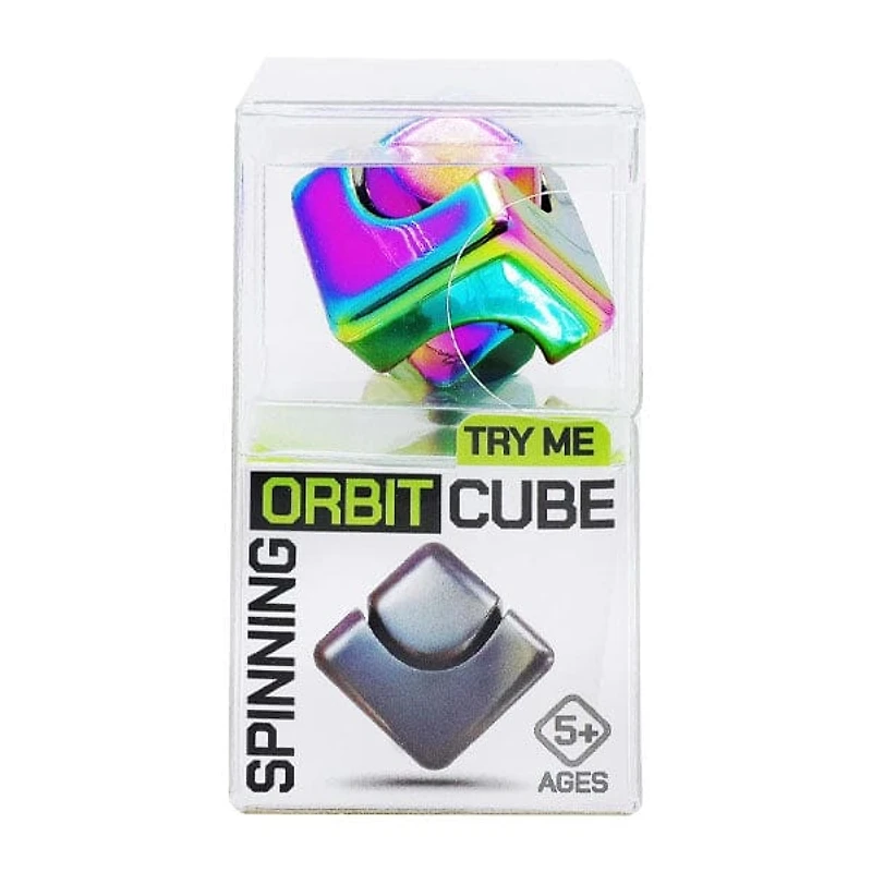 Trend Hub Orbit Cube Spinning Metal Fusion Fidget Toy (Color Ships Assorted)