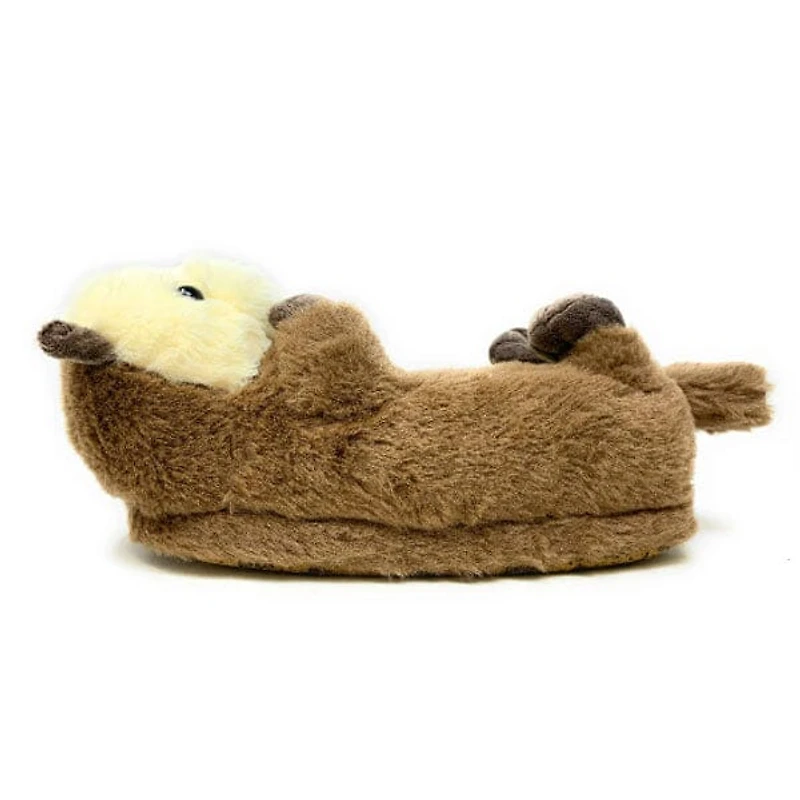 Plush Otter Slippers Unisex Rubber Sole Shoe (1 Pair) One-Size-Fits-Most