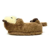 Plush Otter Slippers Unisex Rubber Sole Shoe (1 Pair) One-Size-Fits-Most