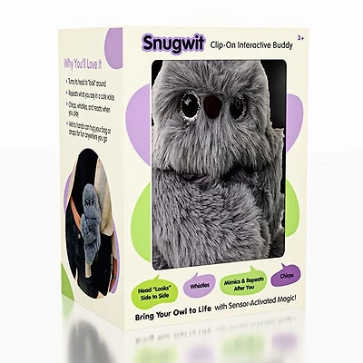 SnugWit: Clip-On Interactive Owl Sensory Plush Toy (1pc)