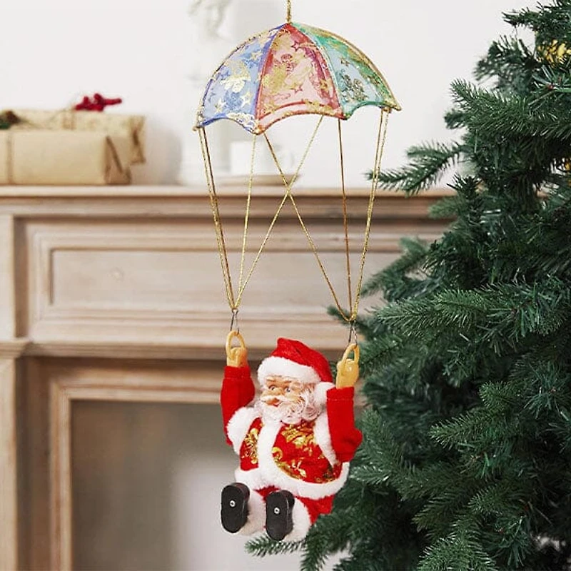 Jolly Moves: Tumbling Parachute Santa Claus Fun Christmas Decor