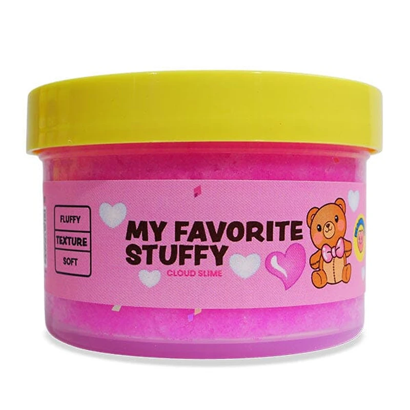 PeachyBbies Novelty Slime Fidget Putty (7oz Jar) "My Favorite Stuffy" Cloud Slime