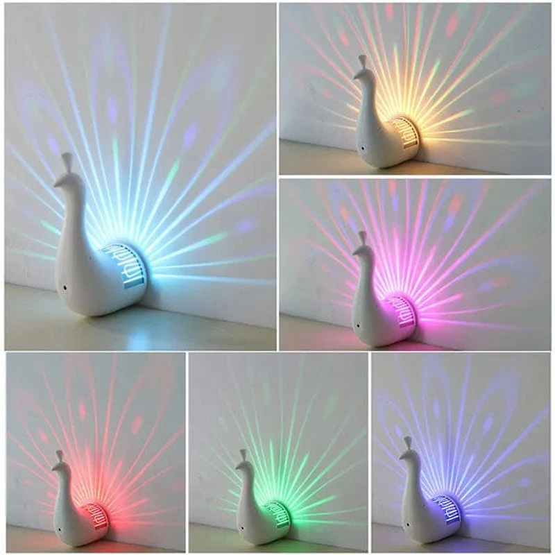 PeacockPop Wall Sconce Peacock Projection Touch Lamp