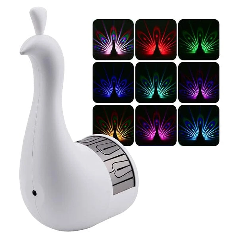 PeacockPop Wall Sconce Peacock Projection Touch Lamp