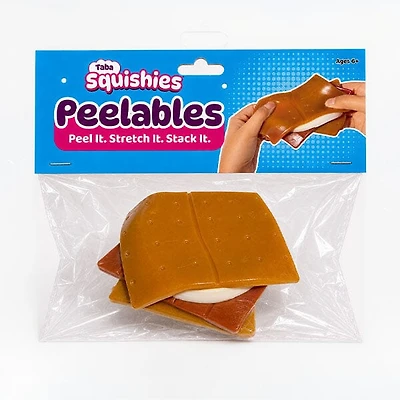 Taba Squishies® Peelables Deluxe Premium Silicone Fidget Toy (1pc) Chocolate S'more
