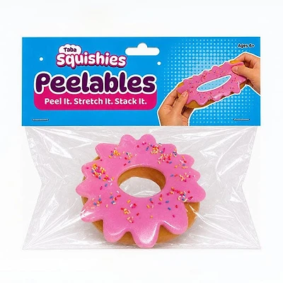 Taba Squishies® Peelables Deluxe Premium Silicone Fidget Toy (1pc) Sprinkle Donut