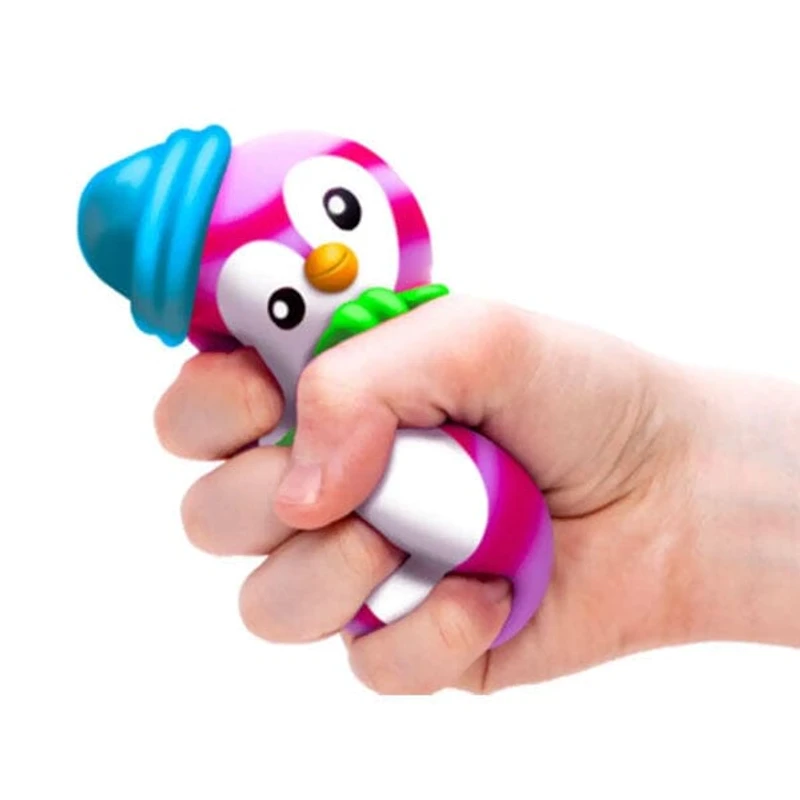 Nee Doh Polar Glow Penguin Crunchy Glow-In-The-Dark Fidget Toy (1pc) Color Ships Assorted