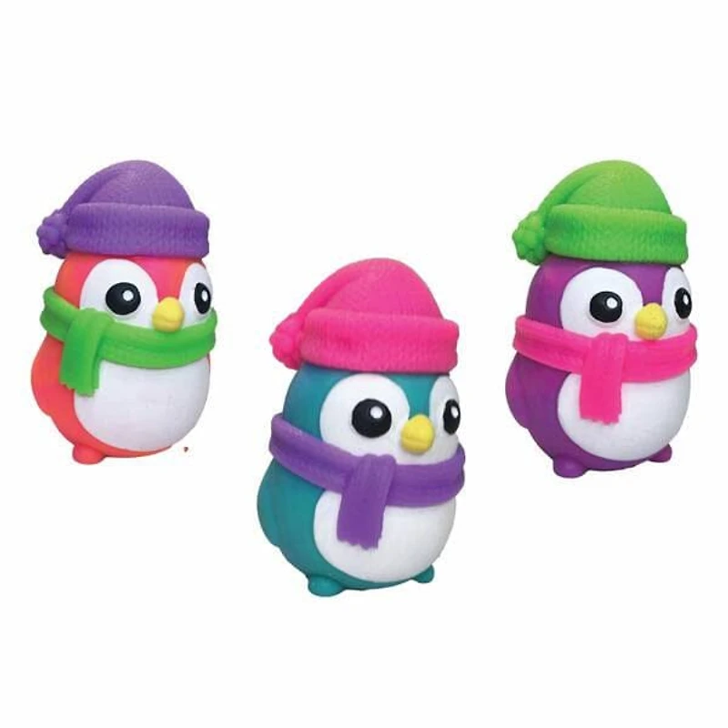Nee Doh Polar Glow Penguin Crunchy Glow-In-The-Dark Fidget Toy (1pc) Color Ships Assorted