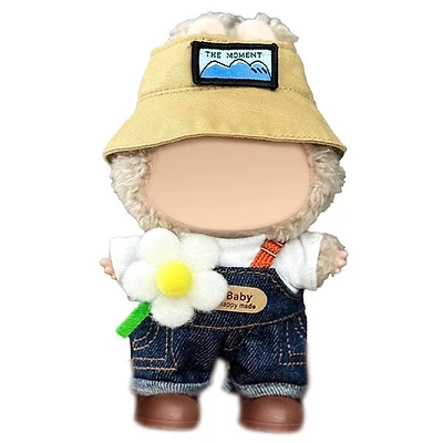 Outfit: “Daisy Day Out” Denim Overalls & Bucket Hat for Dolls - Petite Threads