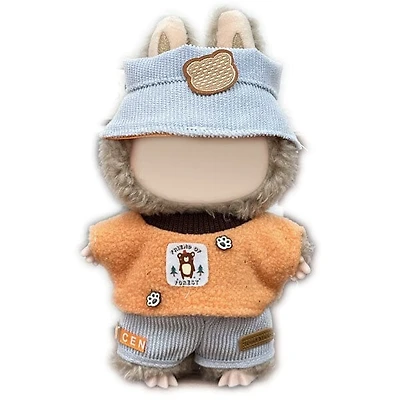 Outfit: Cozy Orange Top & Shorts for Dolls - Petite Threads