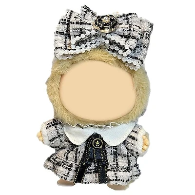 Outfit: Black Tweed Dress & Bow for Dolls - Petite Threads
