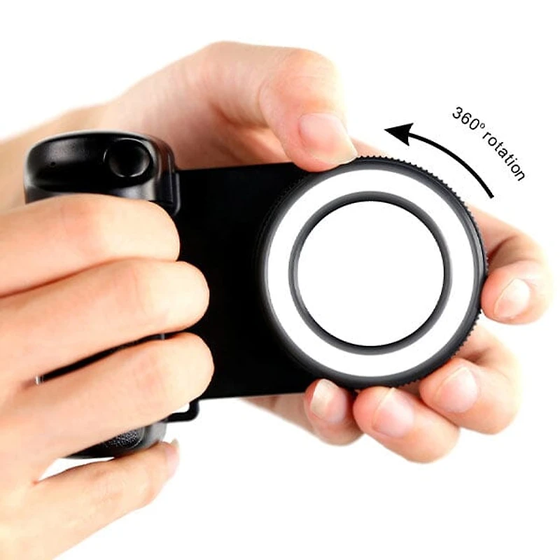 GearWaves 3-in-1 Magnetic Phone Grip & Mini Ring Light (Includes Remote)