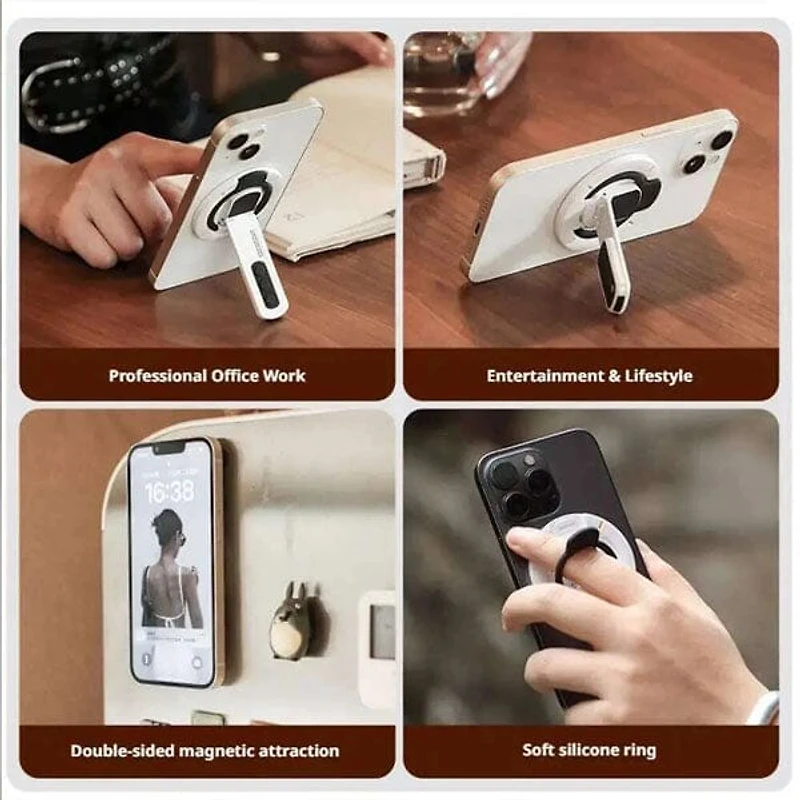 Double-Sided Magnetic Ring Phone Holder Stand