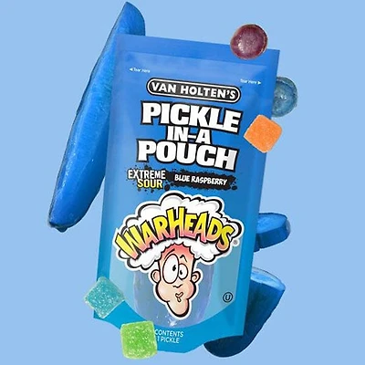 Van Holten's x Warheads Extreme Sour Blue Raspberry Jumbo Pouched Pickle