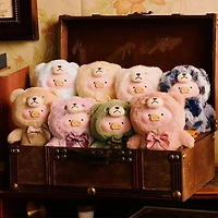 TOYZERO+ x Lulu The Piggy: Vintage Teddy Shop Series Plush Keychain Blind Box (1pc)
