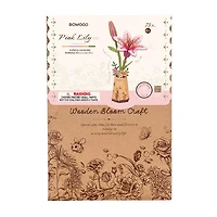 Rowood Pink Lily Flower Wooden Bloom Craft DIY Kit (73pc)