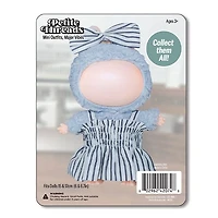 Outfit: Black & White Pin Striped Sun Dress w/ Matching Hair Bow for Dolls - Petite Threads