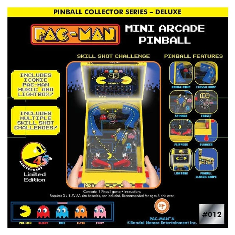 Pac-Man 45th Anniversary Edition Collector Series Mini Tabletop Arcade Pinball