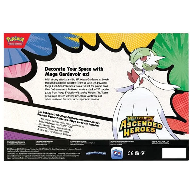 Pokémon TCG: Mega Evolution Ascended Heroes Premium Poster Collection (100 Cards + Giant Poster)