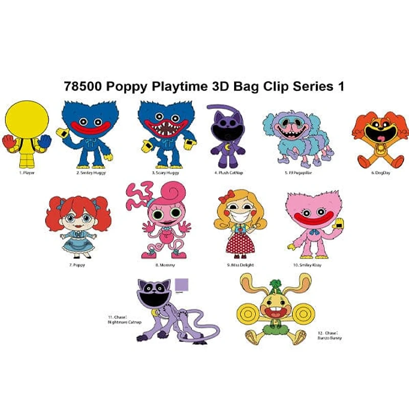 3D Poppy Playtime Foam Bag Clip Series 1 (1pc)
