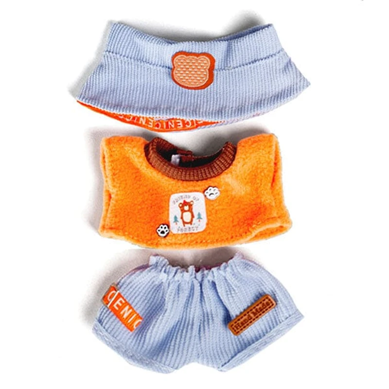 Outfit: Cozy Orange Top & Shorts for Dolls - Petite Threads