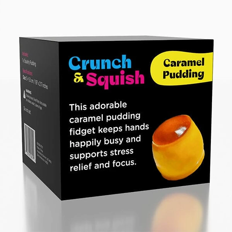 Crunch & Squish Caramel Pudding Crunchy Squishies® Stress Ball Fidget Toy (1pc)