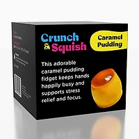Crunch & Squish Caramel Pudding Crunchy Squishies® Stress Ball Fidget Toy (1pc)