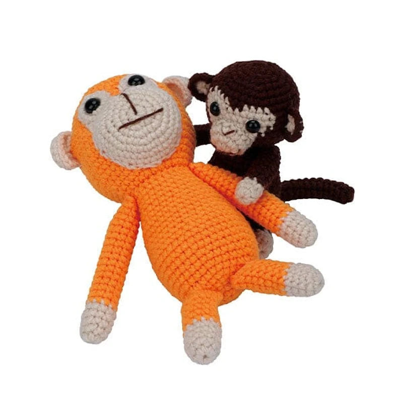The LOOP Brigade: DIY Crochet Plush Toy Complete Kit For Beginners - Punch The Monkey