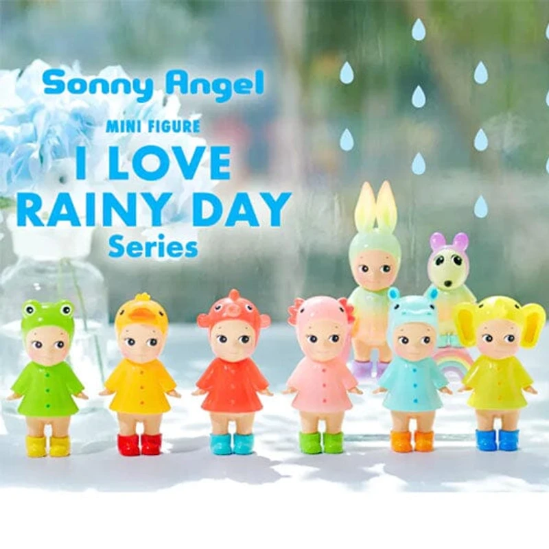 Sonny Angel Collectable Mini Cherub Figurines Limited Edition "I Love Rainy Day" Series Blind Box (1pc)