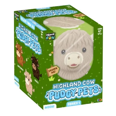RMS® Highland Cow Pudgy Pets Series 1 Squishy Fidget Toy (1pc) Style Ships Assorted