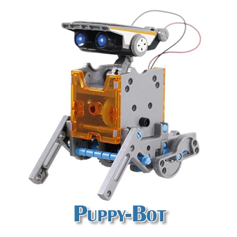 BrainyBotz 13-in-1 DIY Robot Solar-Powered Smart STEM Building & Programming Kit (190pc)