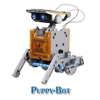 BrainyBotz 13-in-1 DIY Robot Solar-Powered Smart STEM Building & Programming Kit (190pc)