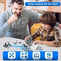 BrainyBotz 13-in-1 DIY Robot Solar-Powered Smart STEM Building & Programming Kit (190pc)