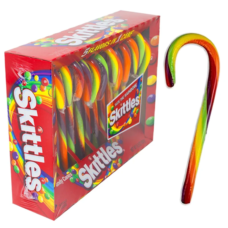 Skittles Candy Canes - 12ct