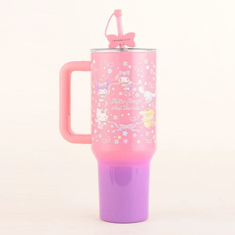Sanrio Hello Kitty & Friends 40oz Ultimate Insulated Stainless Steel Drink Tumbler (1pc) Includes Straw & Charm