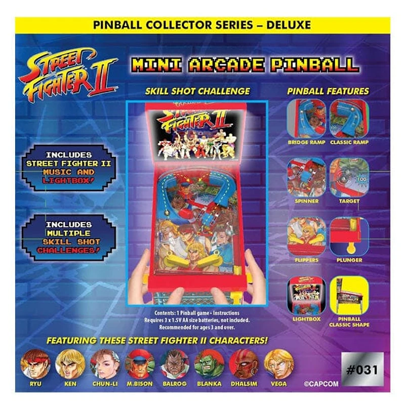 Street Fighter II Collector Series Mini Tabletop Arcade Pinball