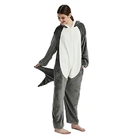 Cozy Cuddler Shark Flannel Onesie For Adults & Kids (1pc) Multiple Sizes