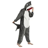 Cozy Cuddler Shark Flannel Onesie For Adults & Kids (1pc) Multiple Sizes