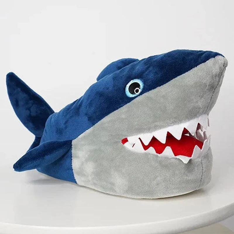 Plush Shark Slippers Unisex Rubber Sole Shoe (1 Pair) One-Size-Fits-Most