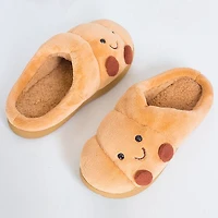 Shhhandals Unisex Novelty Plush Croissant Cartoon Slippers (1 Pair) Multiple Sizes