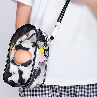 Transparent Crossbody Shoulder Bag For Plush Doll Display (1pc) Petite Threads