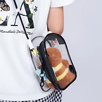 Transparent Crossbody Shoulder Bag For Plush Doll Display (1pc) Petite Threads