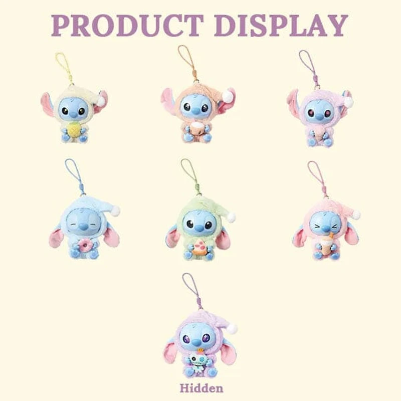MINISO x Disney: Stitch "Eat Something Before Sleep" Series Plush Keychain Blind Box (1pc)