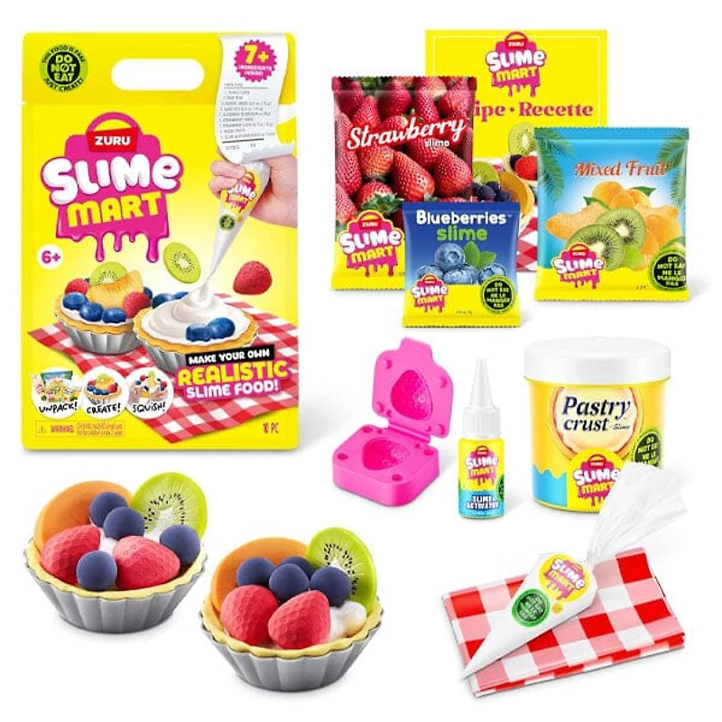 ZURU Slime Mart S1 Small Dessert Bag DIY Realistic Slime Food Clay Cracking Kit (1 Bag) Style Ships Assorted
