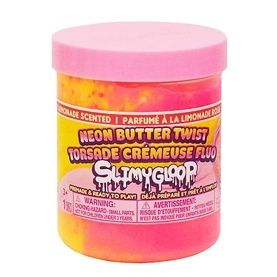 SlimyGloop Pink Lemonade Neon Butter Twist Pre-Made & Ready To Play Slime (6.3oz)