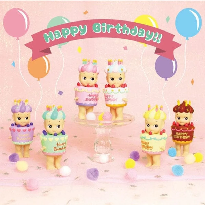 Sonny Angel Collectable Mini Cherub Figurines Happy Birthday Gift Series Blind Box (1pc)