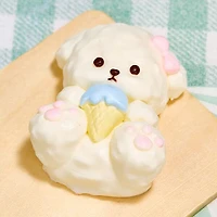 SqueezeSquad Taba Deluxe Premium Silicone Squishy Fidget Toy - Dog w/ Ice Cream Cone