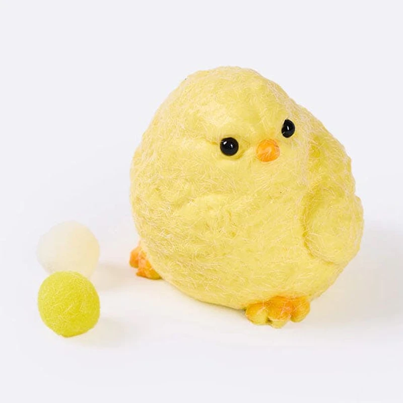 SqueezeSquad Taba Deluxe Premium Silicone Squishy Fidget Toy - Fuzzy Chick