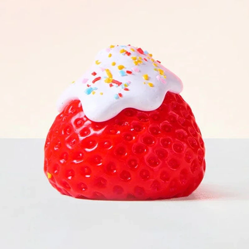 SqueezeSquad Taba Deluxe Premium Silicone Squishy Fidget Toy - Strawberry